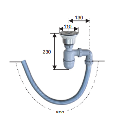 Bộ xi phông ống xả chậu rửa bát Zento XP022-1