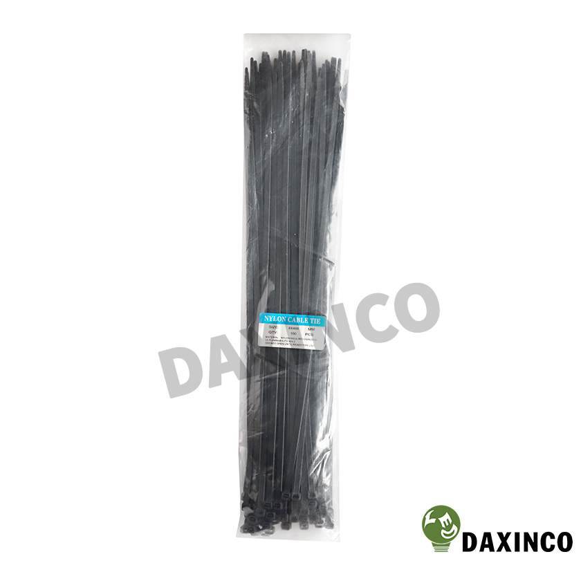 Dây rút nhựa màu đen Daxinco 10×500 