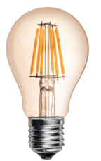 Đèn led sợi tóc Edison 4W Mỹ Linh A60-4T-27, ánh sáng vàng 2700K, vỏ trắng
