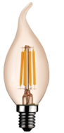 Đèn led sợi tóc Edison 4W Mỹ Linh C35-4TL-14, ánh sáng vàng 2700K, vỏ vàng