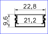 Thanh nhôm profile U2310, cây dài 3m OEM-2846 53459