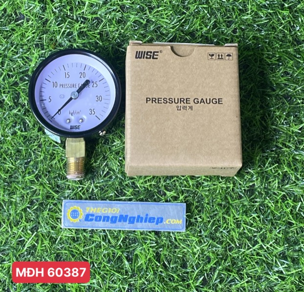 Đồng hồ đo áp suất Wise P110 60A 0-35 kg/cm2 1/4″