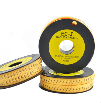 Vòng đánh dấu dây EC-J, (từ số 0-9), 1 cuộn/số, đường kính dây sử dụng 3.5~7.0 mm