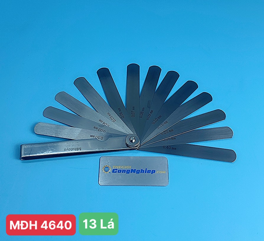 Bộ thước dưỡng đo độ dày Mitutoyo 184-307S, 13 lá/0.03-0.50mm/110mm 