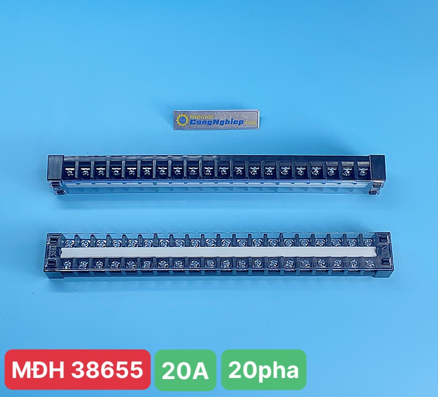 Cầu đấu dây điện thanh domino HANYOUNG HYT-2020, khối 20A 20 pha