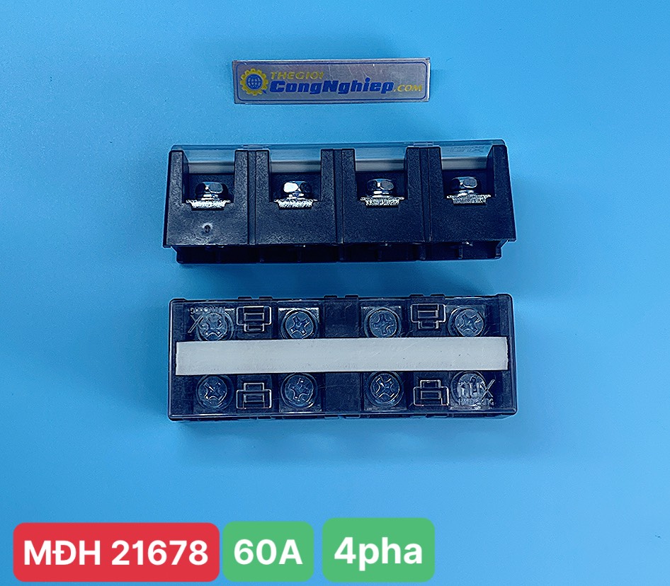 Cầu đấu dây điện thanh domino HANYOUNG HYT-604, khối 60A 4 pha