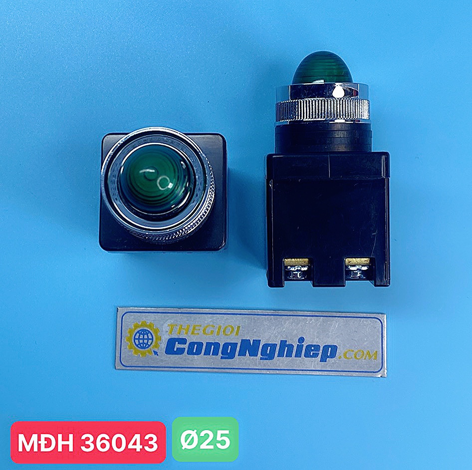 Đèn báo led HANYOUNG CR-252-D0-G, phi 25 (12-24VDC) màu xanh