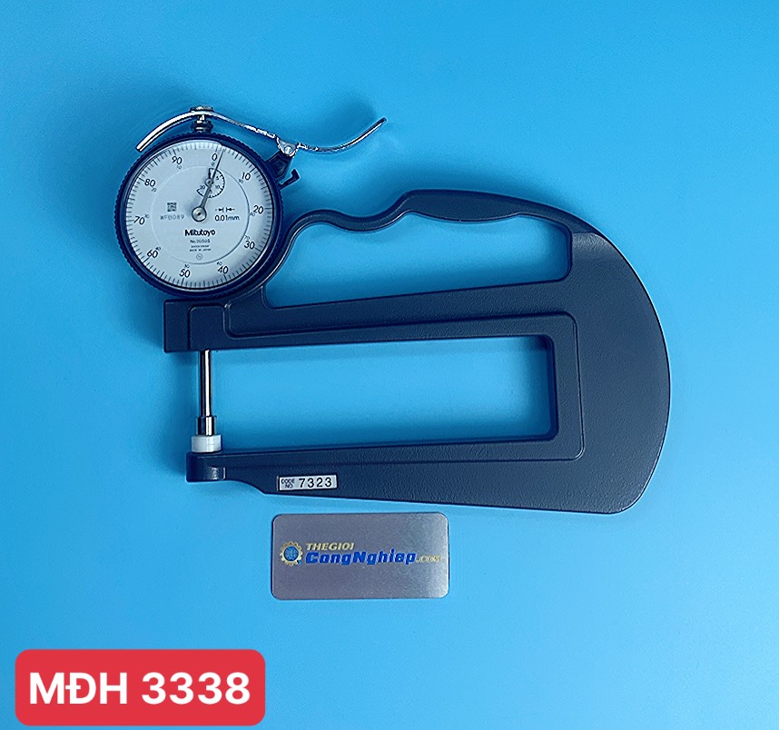 Đồng hồ đo độ dày hiển thị cơ Mitutoyo 7323, 0-20mm/0,01mm, 120mm 