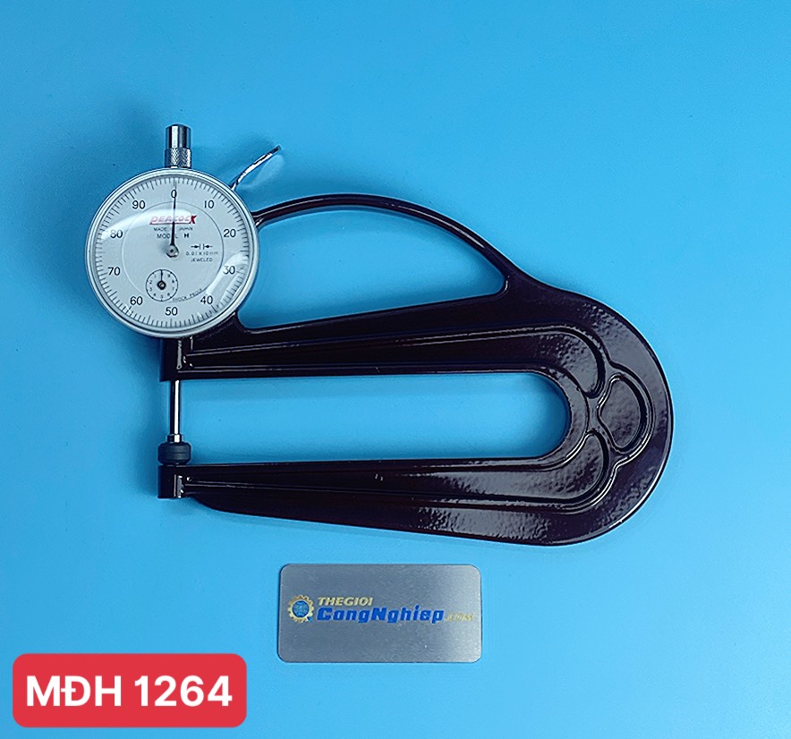 Đồng hồ đo độ dày loại hiển thị cơ Peacock H, dải đo 0-10mm/0.01mm