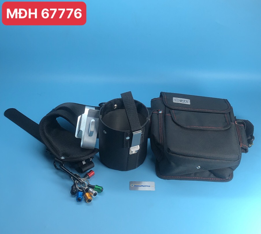 Combo đai RTX mẫu 2.3 ( đệm đai vài túi RTX , túi đựng vít mẫu lớn, bát đeo máy khoan, chùm móc 6 cái)