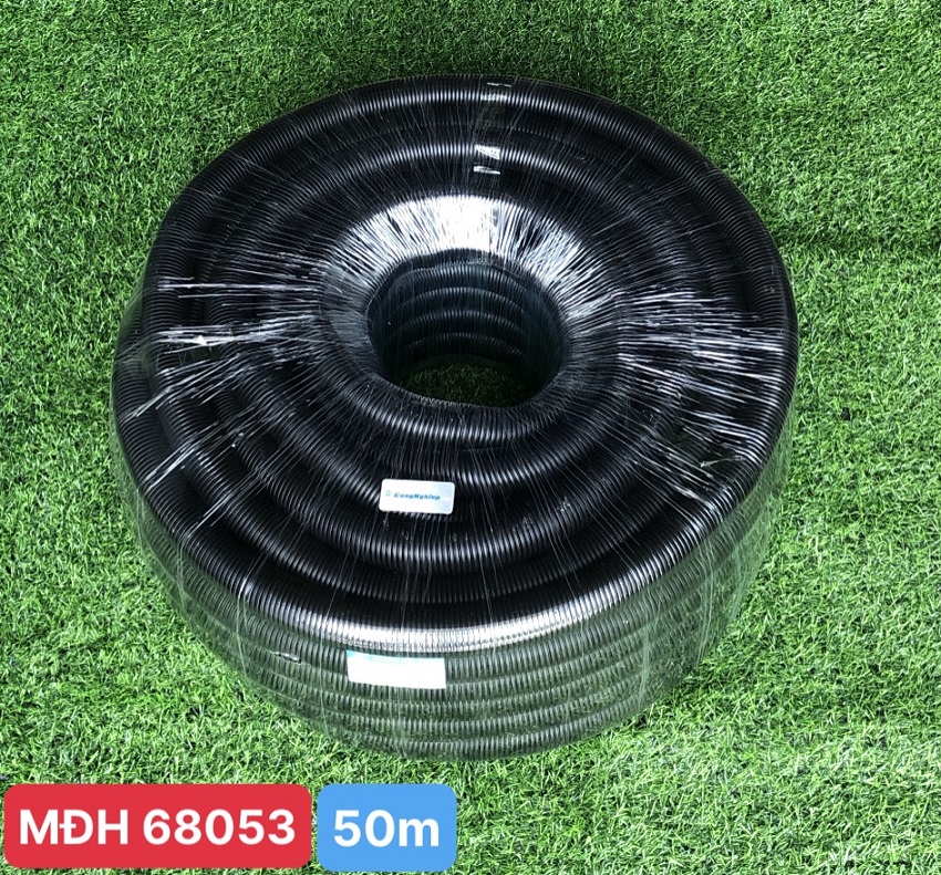 Ống ruột gà xẻ rãnh luồng dây điện đường kính ngoài D34.5 (50m/cuộn)