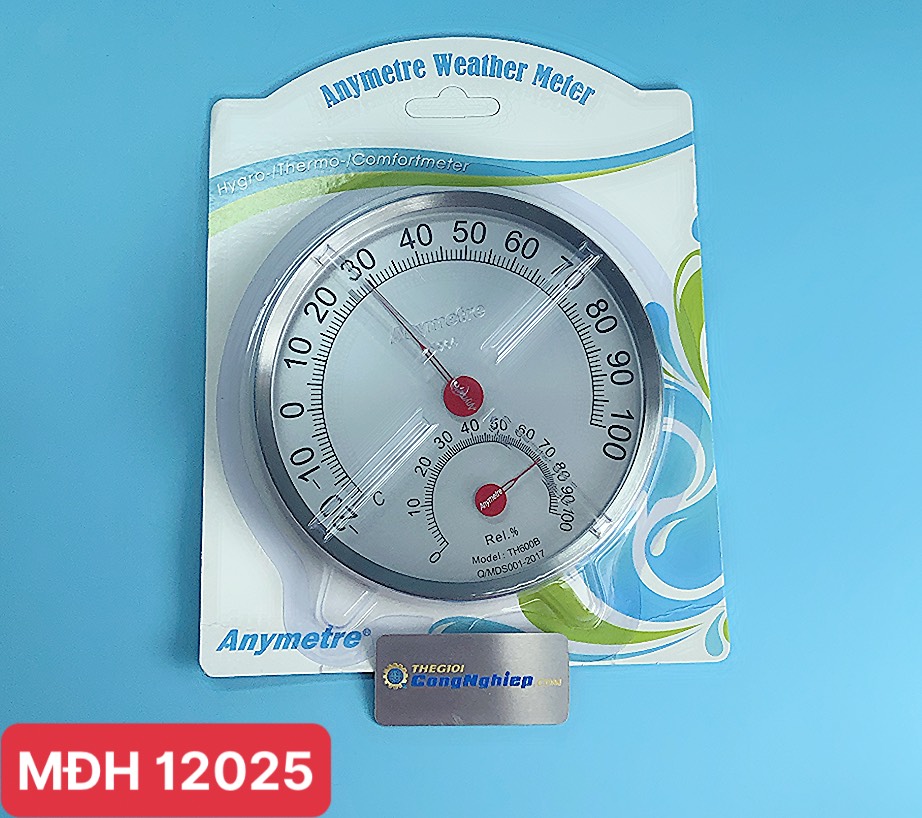 Nhiệt ẩm kế treo tường Anymetre  TH600B, dải đo nhiệt độ -20 độ C đến 100 độ C, dải đo độ ẩm 0%RH đến 100%RH