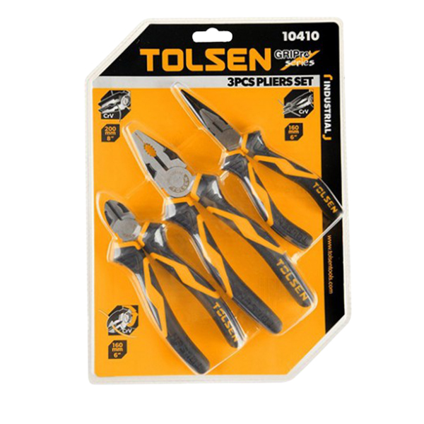 Bộ kìm cắt - răng - nhọn 3 chi tiết Tolsen 10410