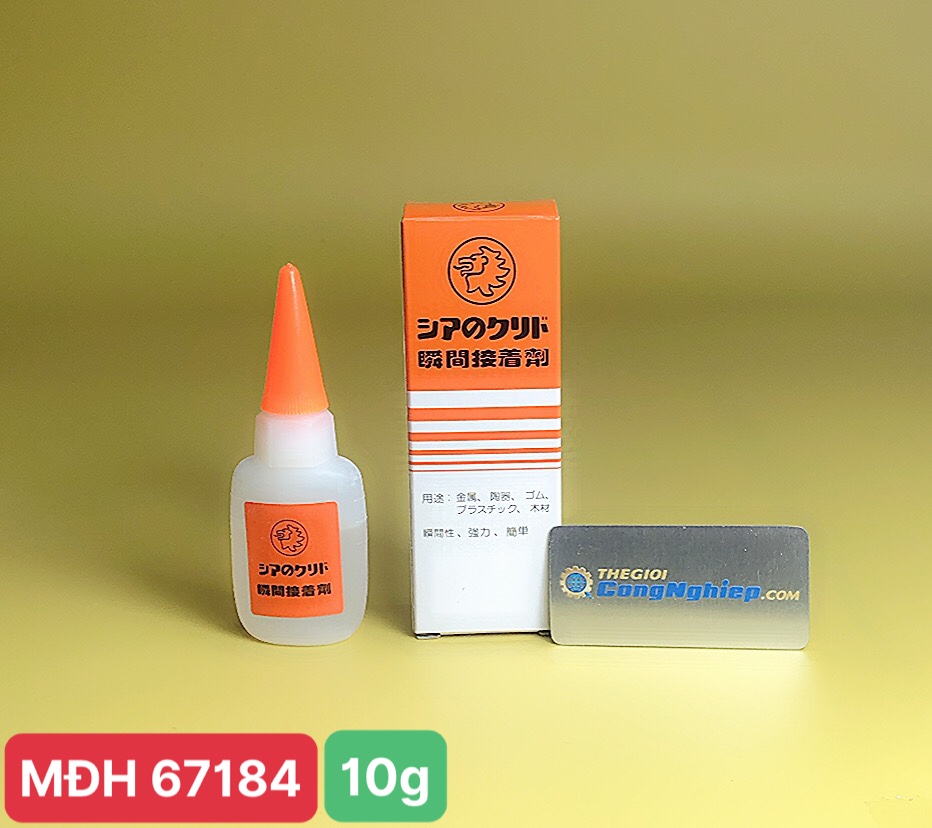 Keo dán sắt Cyanoacrylate siêu dính 502 Nhật Bản Super Glue, tuýp 10g