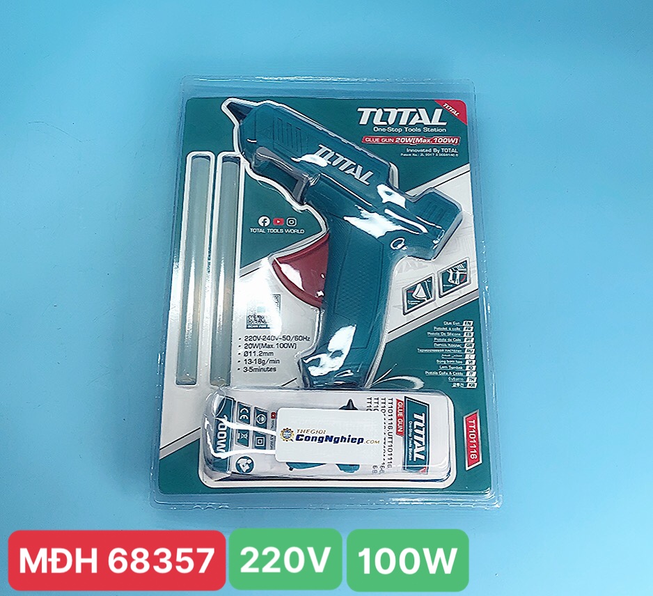 Súng bơm keo nhựa 220V- 100W Total tool TT101116