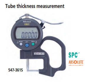 Đồng hồ đo độ dày ống Mitutoyo 547-361S, dải đo 0-.47”/0-12mm