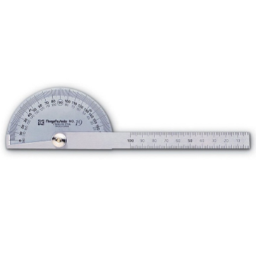 Thước đo góc hình bán nguyệt SK PRT-30S, phạm vi đo 0-180 độ Vạch chia 1 độ Đo chiều dài 0-100mm Vạch chia 1mm Chất liệu inoxSUS420J2